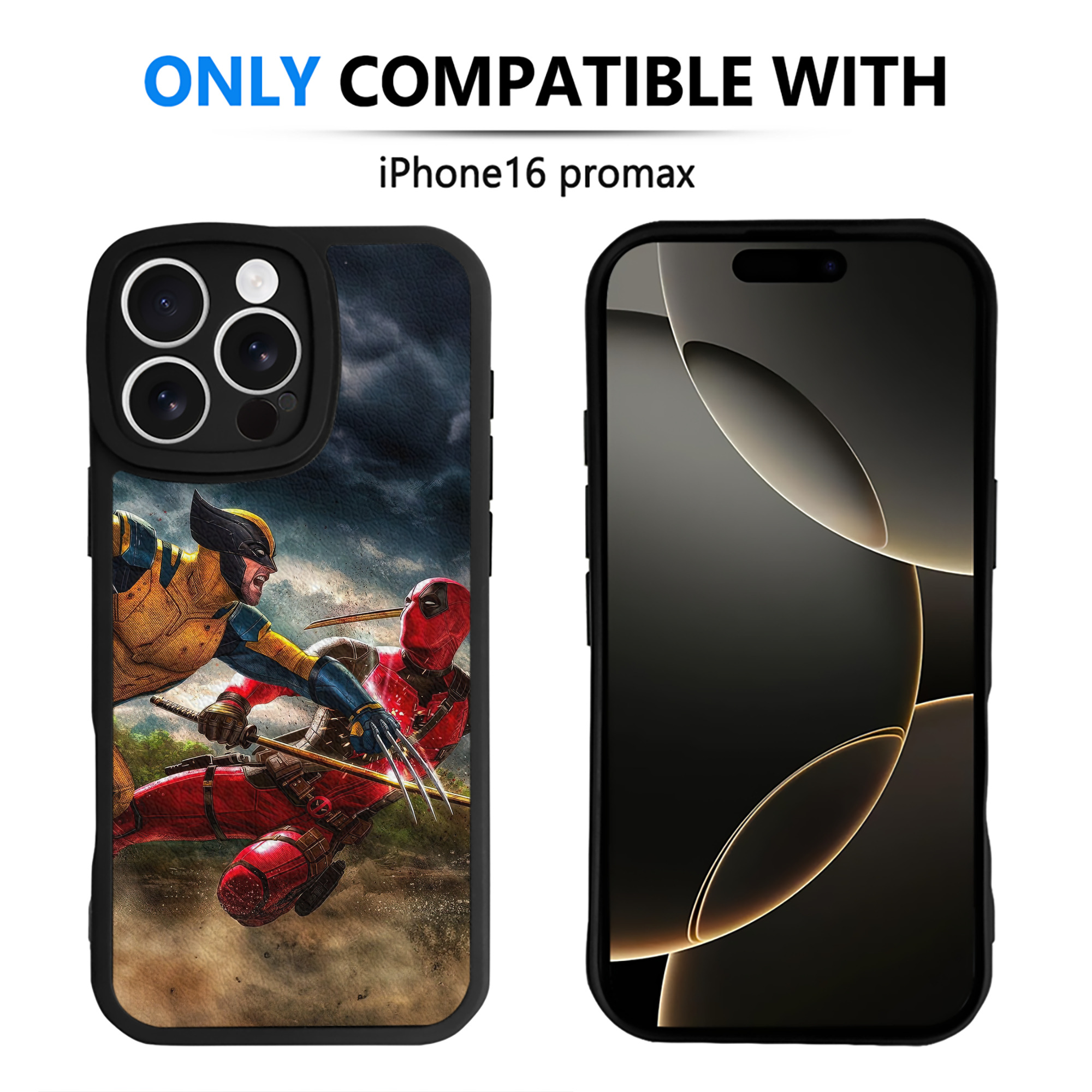 （画像用） Deadpool デッドプール 【iPhone 16シリーズ対応】シリコンスマホケース（レザー調） 材質：シリコン